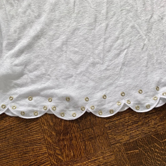 NWOT Michael Kors studded & scalloped hem tank - Picture 5 of 6